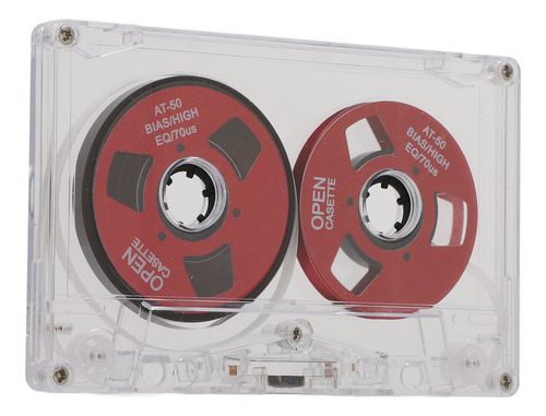 Cinta De Casete Roja Roja En Blanco Para Grabación De Música