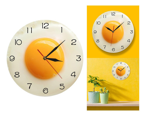 Reloj De Pared De Comedor Con Huevos Escalfados Para Comida