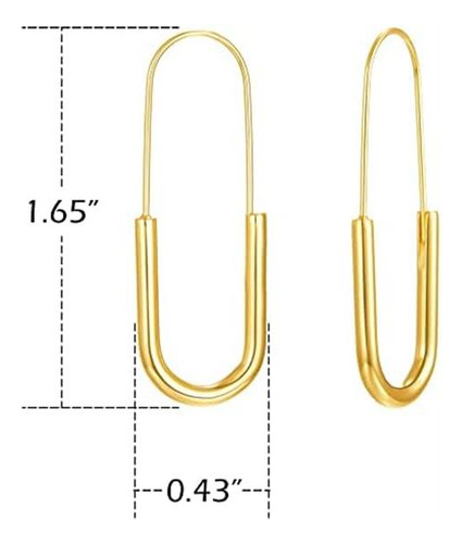 Gmai Aretes De Imperdible Para Mujeres Y Niñas, Aretes De Ar