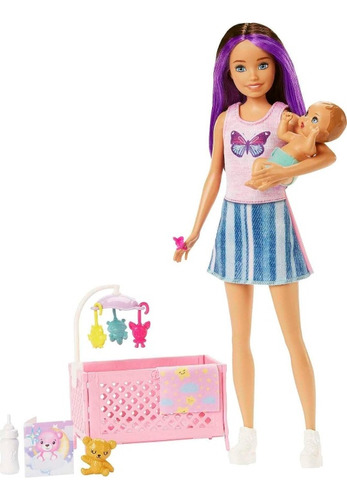 Barbie Skipper Babysitters Inc - Juego De Cuna Con Bebé 