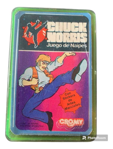 Cromy Naipes Cartas Chuck Norris En Caja Acrílica Nuevos