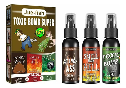 Novo Brinquedo Prank Stinky Fart Spray Pacote Com 3