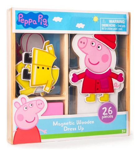 Peppa Pig Magnetic Wood Dress Up Puzzle (26 Piezas)