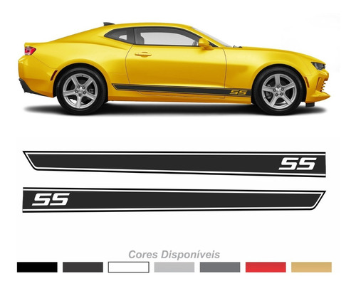 Kit Adesivos Compatível Chevrolet Camaro Laterais Ss Cam22