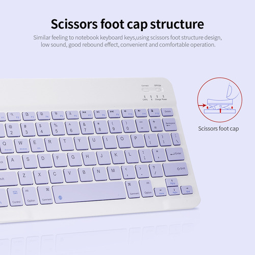 - Teclado Inalámbrico Bt De 10 Pulgadas, Universal Y