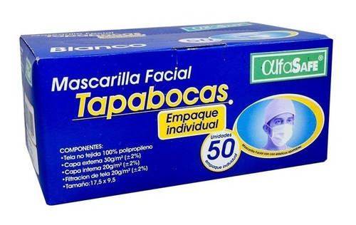Tapabocas Elástico Alfasafe