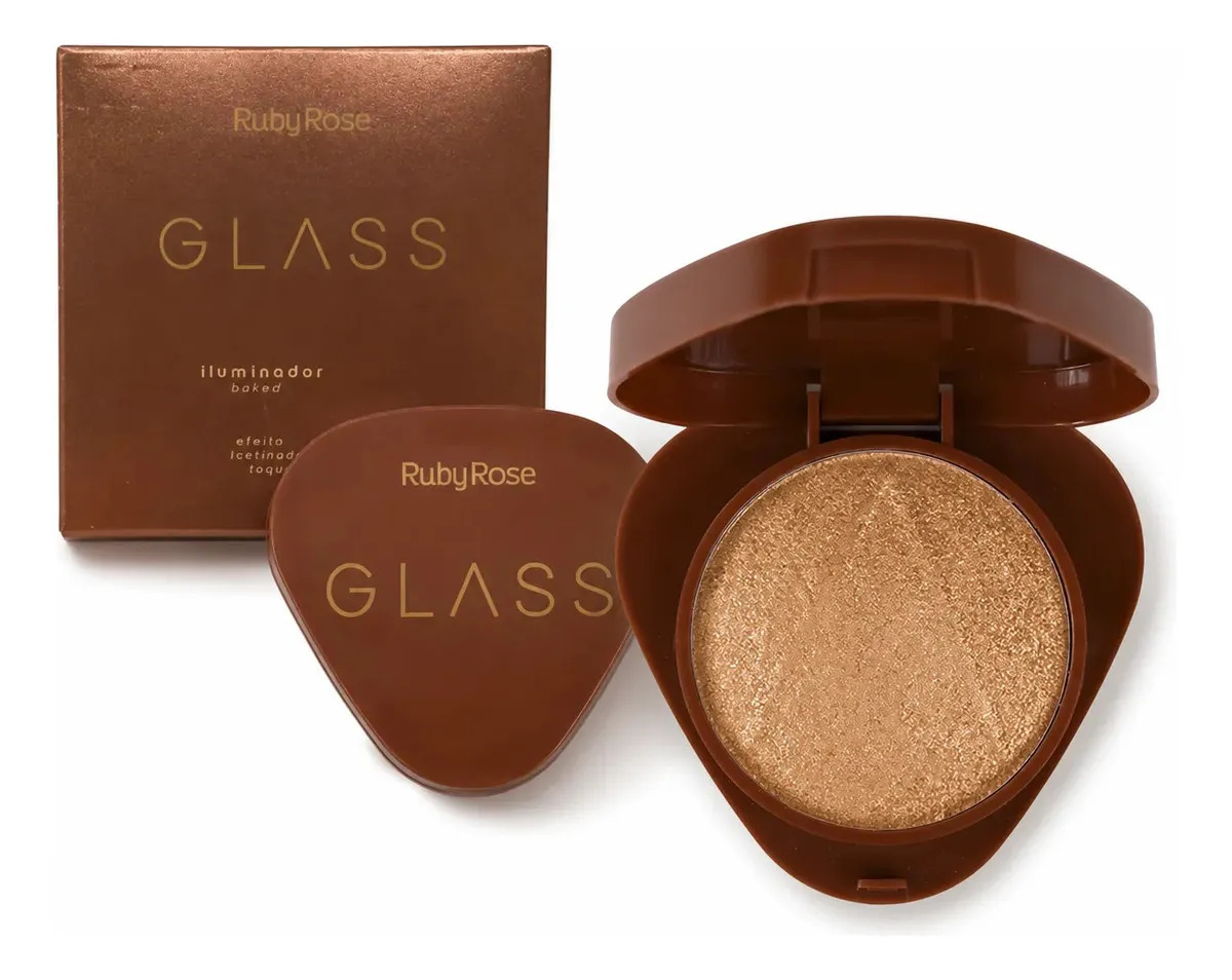 Glass Ruby Rose Iluminador Ruby Rose Baked Linha Efeito Acetinado Tom