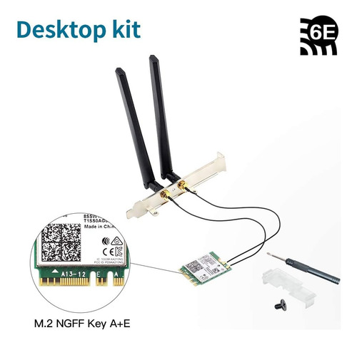 Ax210 Wifi 6e Card M.2 Ngff Mini Desktop Kit Adapter Newe...