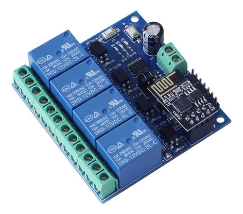 Módulo De Relé De 4 Canales Esp8266 Esp-01 De 12 V, Módulo