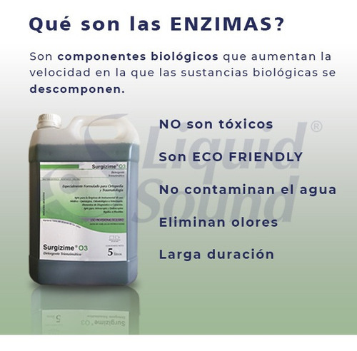 Detergente Enzimático Surgizime E2 Bidón X 5 Lts