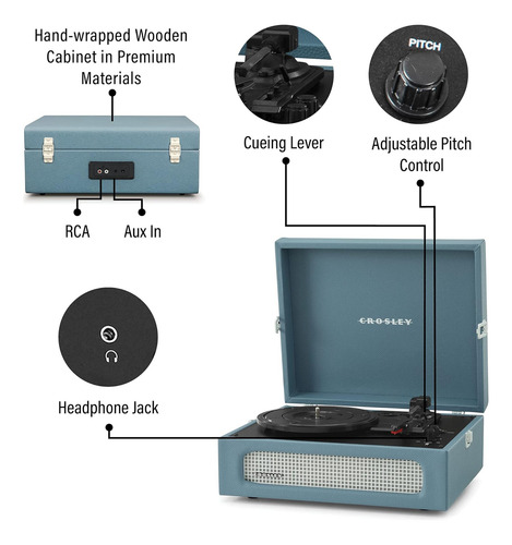 Mesa De Juego Portátil Crosley Cr8017b-wb Voyager Voyager Vi