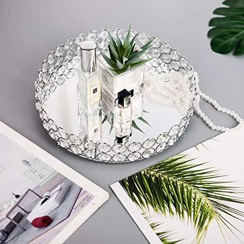 Feyarl - Bandeja De Cristal Para Cosméticos, Maquillaje, Jo