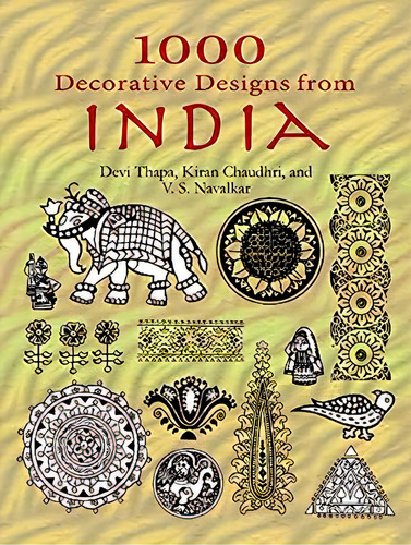1000 Decorative Designs From India, De Devi Thapa. Editora Dover Publications, Capa Dura Em Inglês