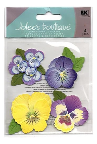 Jolee's Boutique Dimensional Stickers, Pansies