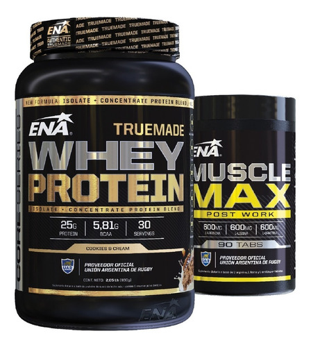 True Made Proteína Ena + Muscle Max Ena Crecimiento Muscular