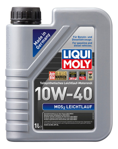 Aceite Sintetico 10w40 Motor A Gasolina Liqui Moly 1 Litro