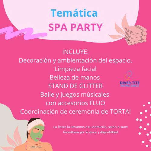 Spa Party Nenas Animacion Infantil