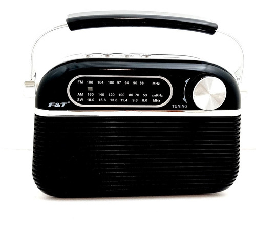 Imagen 1 de 8 de Radio Vintage Recargable Am Fm Bluetooth Usb Tf F&t Ft-951bt