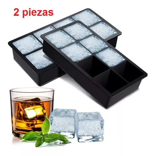 ALLADINBOX – Molde para cubitos de hielo, cubeta de hielo grande de  silicona, (2 en 1) máquina para hacer hielos, redonda, portátil (azul  oscuro)
