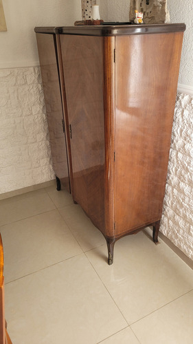 Mueble Vajillero, Bargueño, Antiguo Estilo Frances Luis Xv Marrón Oscuro (Usado)