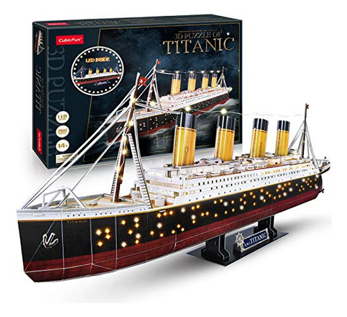 Led 3d Puzzle Titanic Ship 3d Puzzles Adultos Rms Toy
