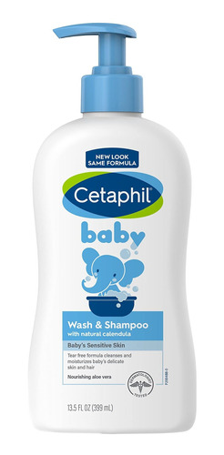 Cetaphil Baby Wash & Shampoo Con Caléndula Orgánica, Sin .