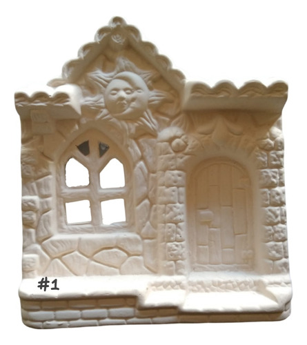 Fachada De Casita, Ceramica Para Pintar (1 Pieza A Elegir) 
