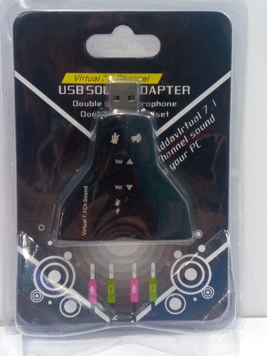 Tarjeta De Sonido Usb 3d 7.0 Doble Otiesca