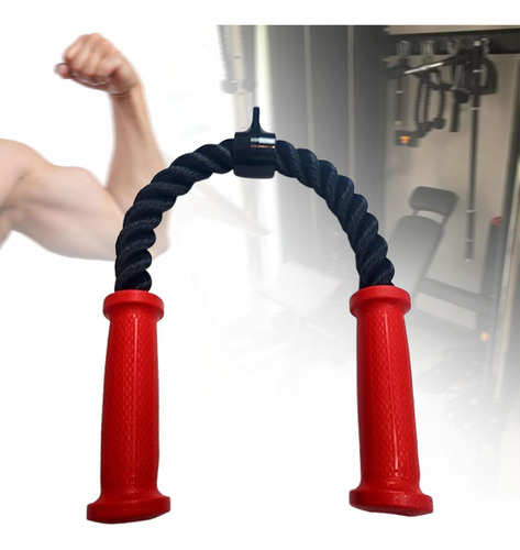 Tríceps De La Cuerda Fitness Tira De La Cuerda Torcida Rojo