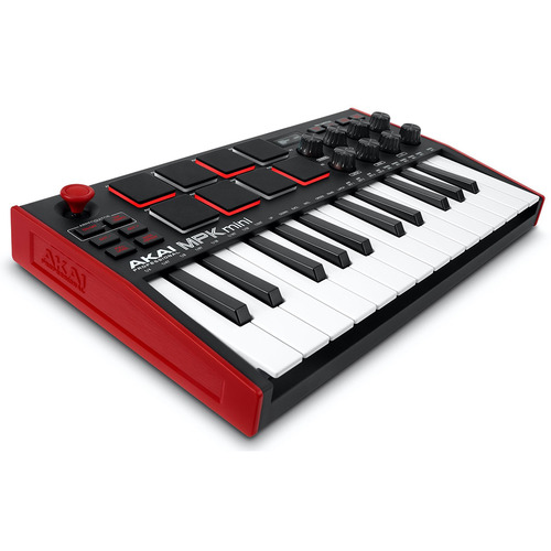 Controlador MIDI de 25 Teclas 8 Pads 8 Pots AKAI Mpk Mini MK3 Ableton Live FL Studio Reason