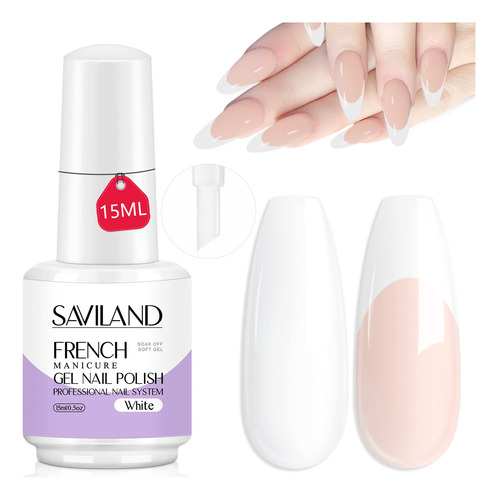 Saviland Esmalte De Unas De Gel Frances  0.5 Onzas Liquidas