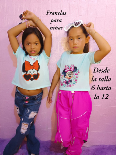 Franelas Estilo Oversize Para Niñas.