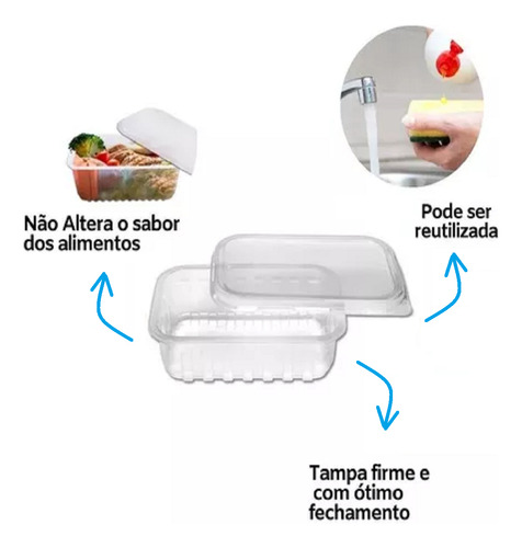 Pote Descartável 350ml Marmita Fit Microondas Freezer 144un