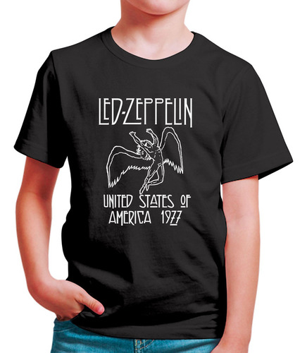 Polo Niño Led Zeppelin 1977 (d1068 Boleto.store)