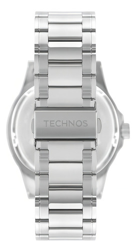 Relógio Technos Masculino Racer Basico Prata - 2115twp/1p Bisel Preto