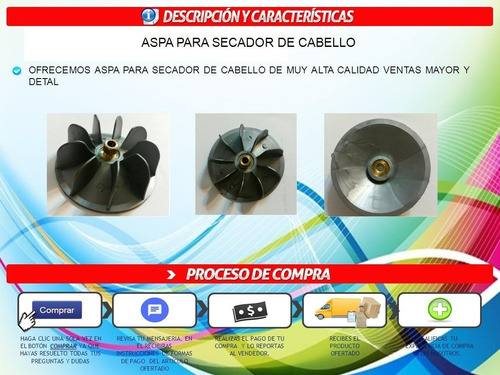 Aspa Para Secador De Cabello 4 Milimetros Mayor Y Detal