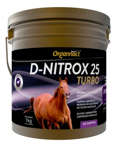 Suplemento Para Cavalos Atletas D-nitrox 25 Turbo 1 Kilo