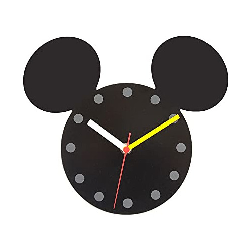 Reloj De Pared De Mickey Mouse, Negro