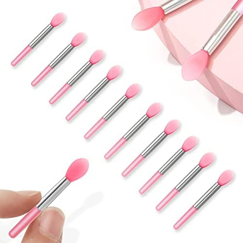 10 Peças De Pincéis De Silicone Para Lábios E Maquiagem