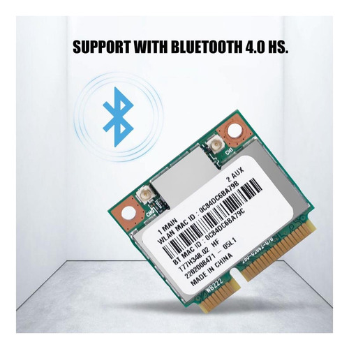 Minitarjeta, Red Ar5b22 De Doble Banda, 300 Mbps, Bluetooth
