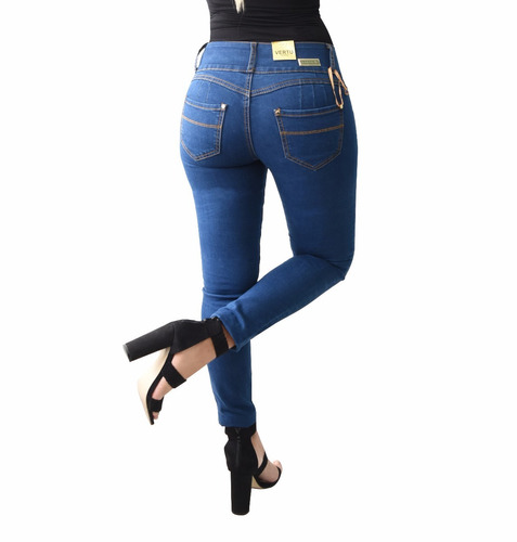 Pantalones Colombianos Jeans Dama Mezclilla Push Up V-f36