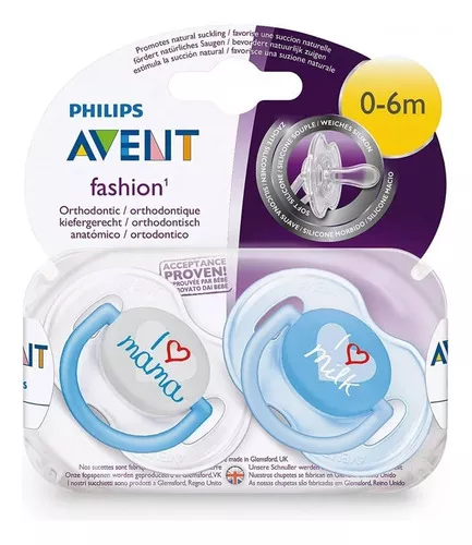 Chupetes Avent Scf172/51 Celeste Classic Período De Edad 0-6 Meses