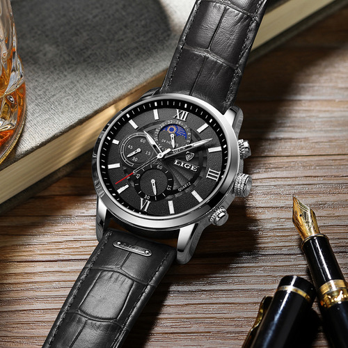 Relojes Para Hombre Lige Casual Analógico Reloj Impermeable