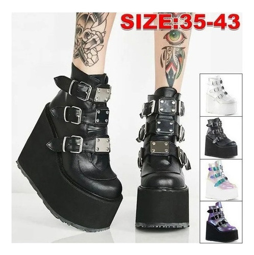 Platform Ankle Boots High Wedge Shoes