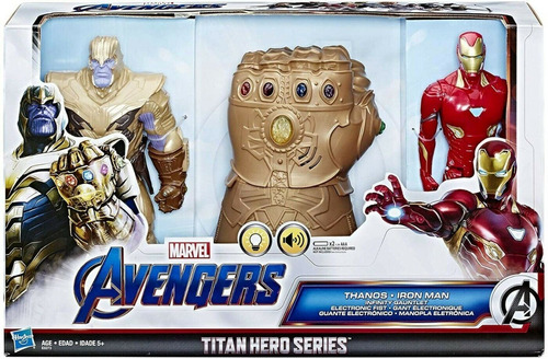 Hasbro Avengers  Titan Series Thanos Iron Man Y Guantalete 