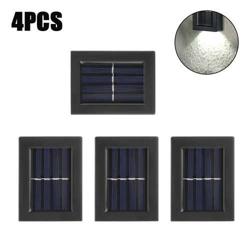 4 Piezas De Luces De Pared Solares Inteligentes Para Exterio