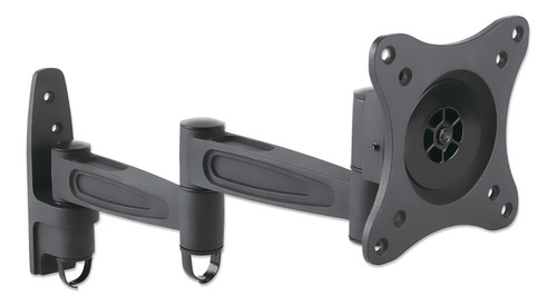 Soporte Para Monitor De 13 A 27 De Pared Manhattan 423670 Con Movimiento Articulado Máximo 15kg Negro