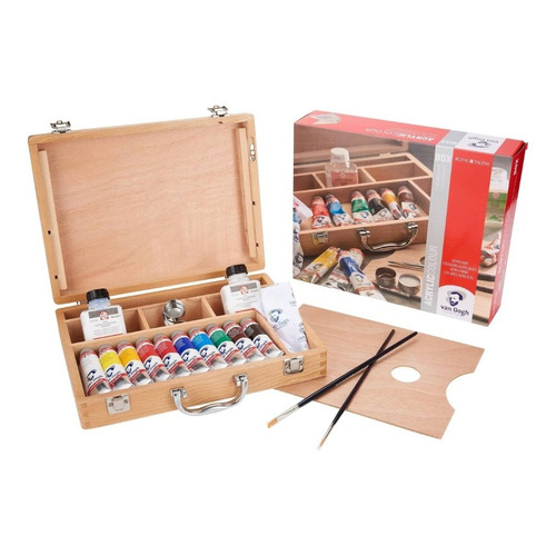 Van Gogh Acrylic Colour - Set 10 Acrílicos En Caja De Madera