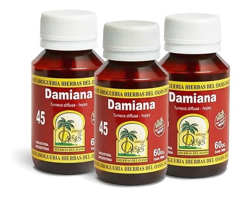 Tintura Madre Damiana Energizante Estimulante Afrodisiaco X3