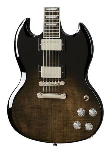 Guitarra eléctrica Epiphone Modern SG Figured de caoba trans black fade brillante con diapasón de ébano